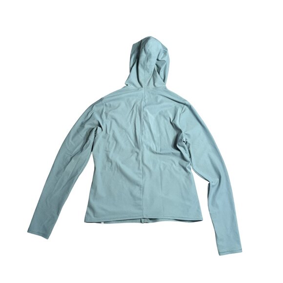 RHONE Ripple Full Zip Hoodie jacket size M medium Blue Hue ribbed thumbholes - Picture 8 of 8